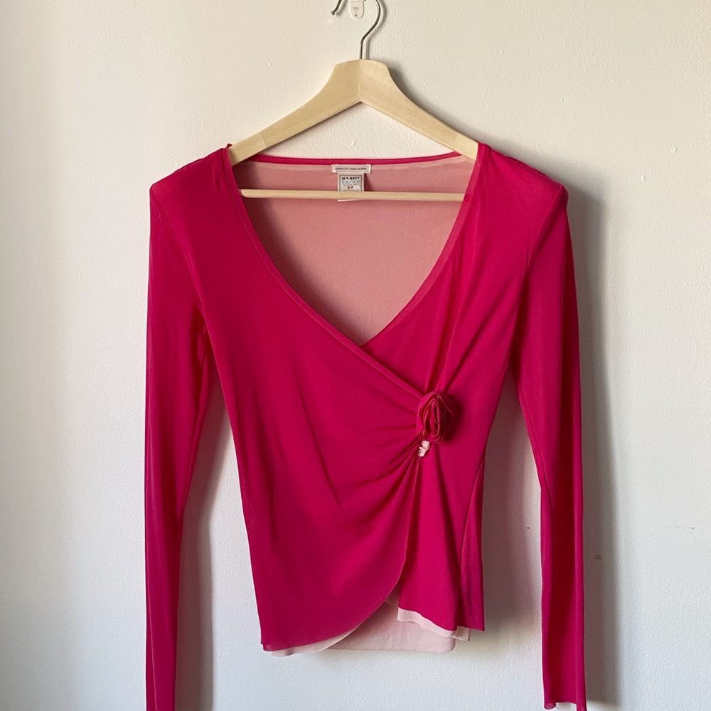 Fuchsia Long Sleeve Blouse